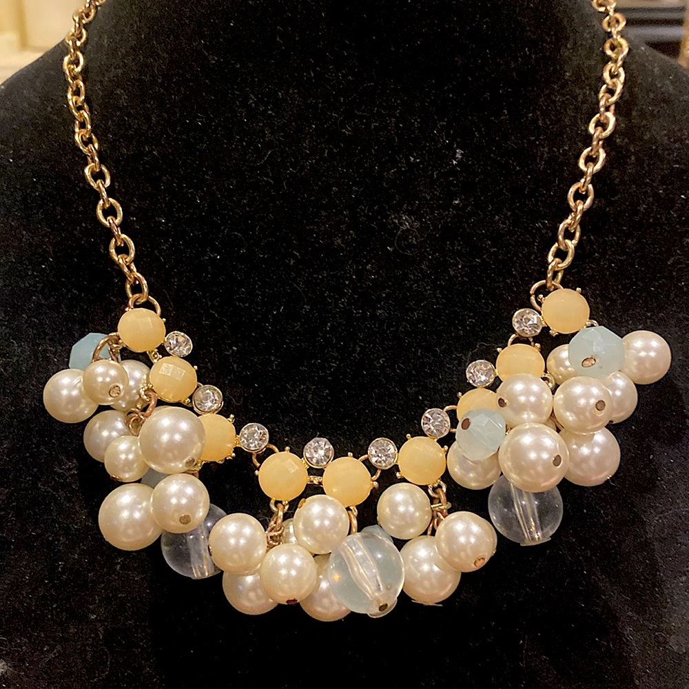 Cha -Cha Statement Necklace in Gold Tone